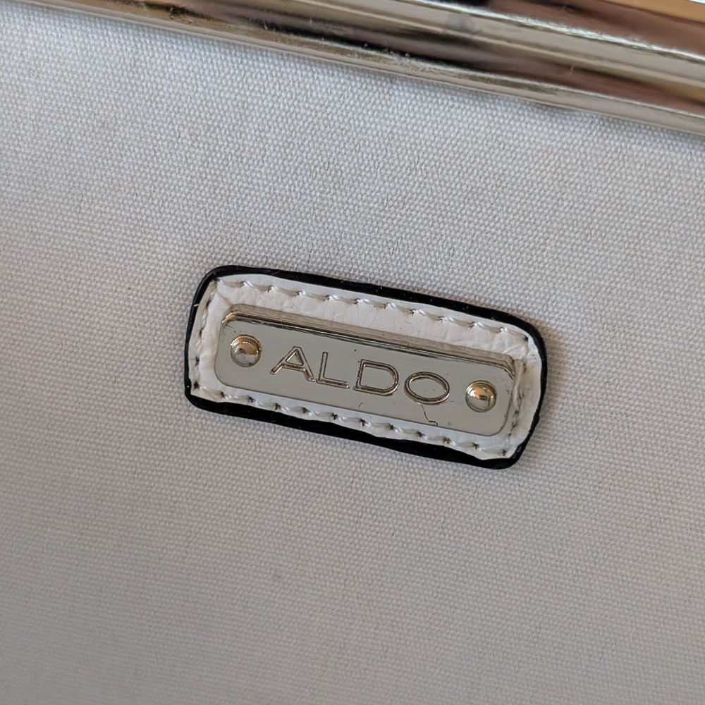 ALDO White Clutch with Gold Accents - Picture 4 of 5